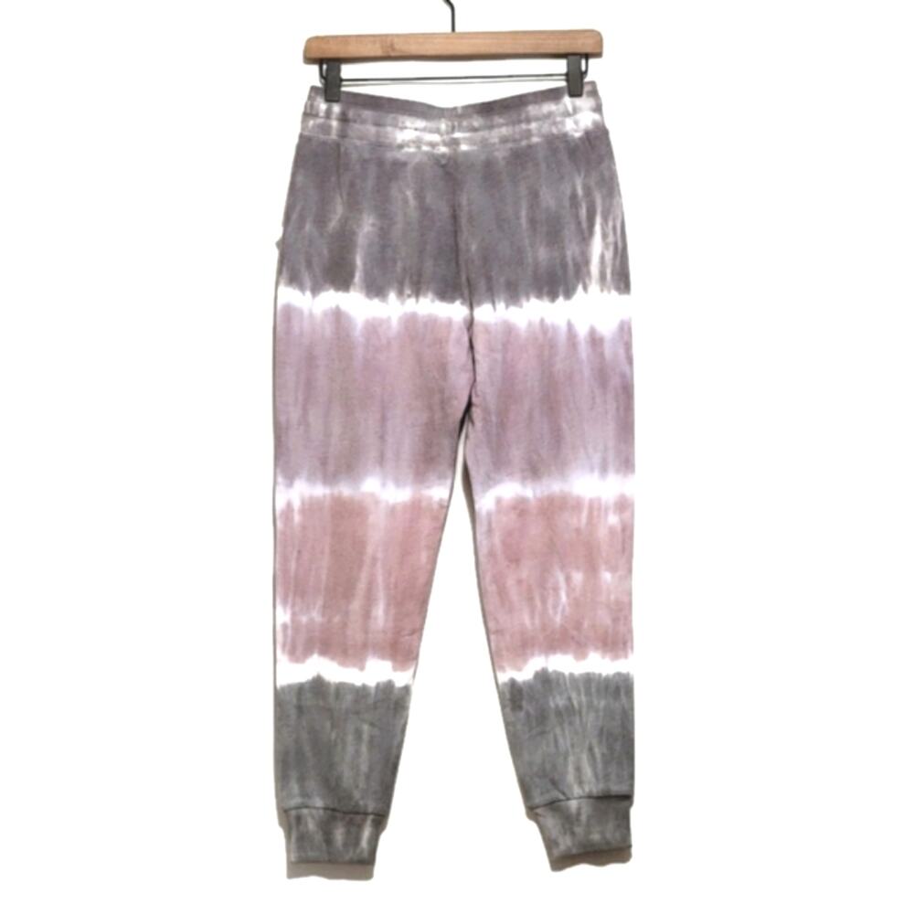 Splendid Tie Dye Jogger Pant Gray Pink Lounge Athleisure Casual Cotton Size XS - Picture 8 of 13